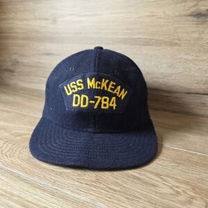 Harvard Vintage USS McKean DD-784 Navy Wool Baseball Cap 7 1/4